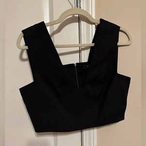 BCBG black cropped tank top